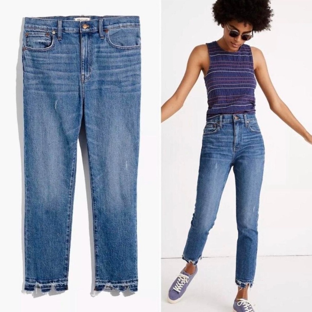 Madewell skinny blue jeans ‘high rise slim crop boyjean’ Melbourne wash 29!